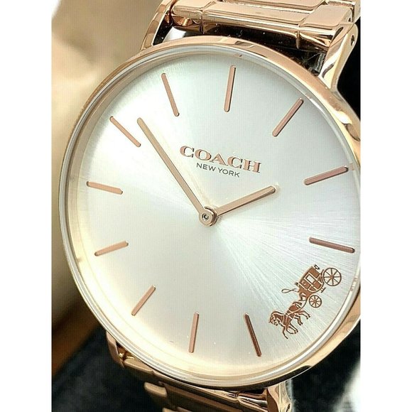 Coach Accessories - Coach Women's Watch 14503576 Rose Gold Stainless Steel Quartz 36mm Silver Dial